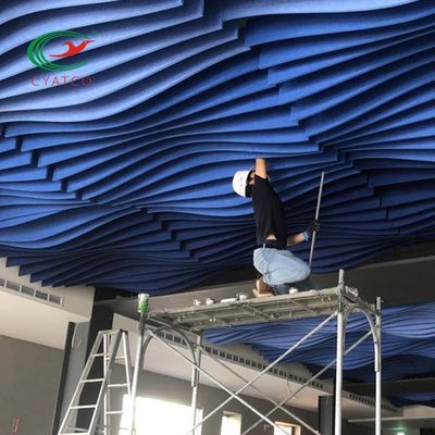 Schallschutz-Faser-machen akustische Deckenverkleidungen Mehrfarben feuerfest