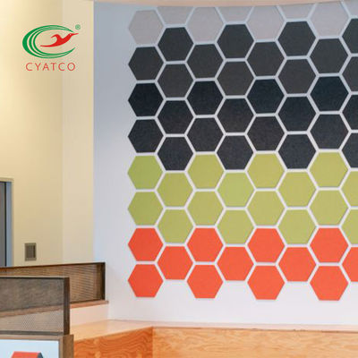 Multiscene-Hexagon-deckt akustische Deckenverkleidungs-Wand ungiftiges geruchloses mit Ziegeln