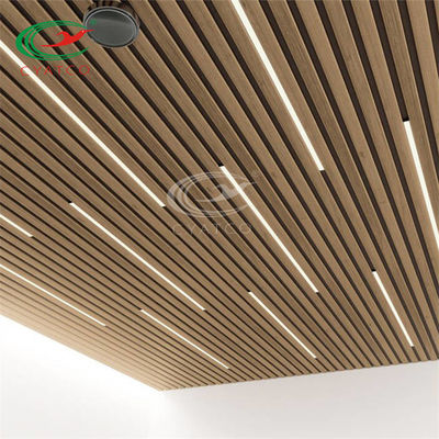 Dekorative Decke brachte akustische Wand-Furnierholz-Platten an
