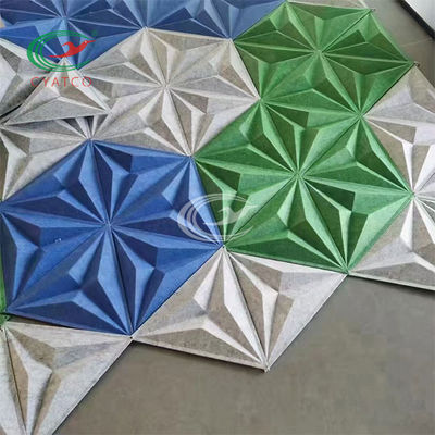 Aufbereitete stabile akustische Hexagon-Platten, schalldämpfende Wand-Fliesen des Hexagon-3D