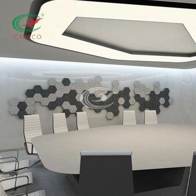 Geruchlose geglaubte Hexagon-akustische Platten für Dekoration der Wand-3D