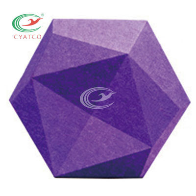 Hexagon-akustische Platten-langlebiges Gut des Polyester-3D für Music Room