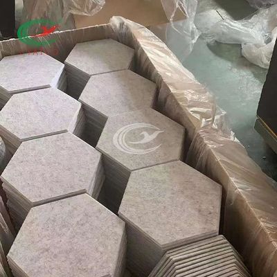 Polyester geglaubte Hexagon-Deckenverkleidungen, Restaurant-sechseckige akustische Wand-Fliesen