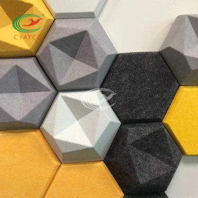 Akustische Platten des leichten Hexagon-3D machen Polyester feuerfest