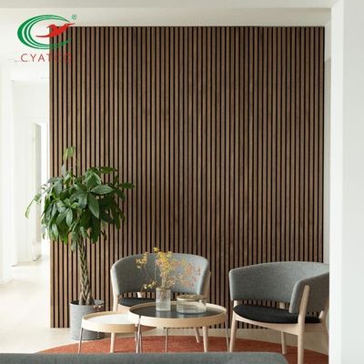 Wand Eco der Hotel-moderne hölzerne Latten-3D freundlich mit Polyester