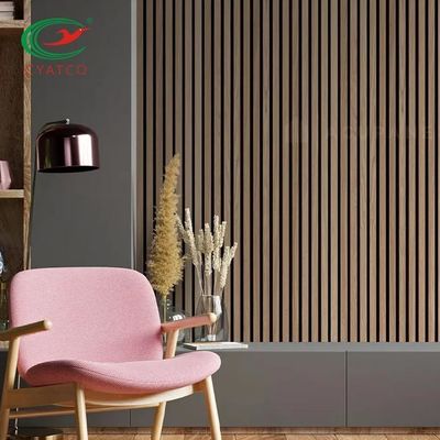 Wand Eco der Hotel-moderne hölzerne Latten-3D freundlich mit Polyester