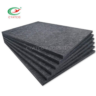 10 Packungen PET Akustikplatten Dunkelgrau Felt Rechteck Wandplatten Musikstudios