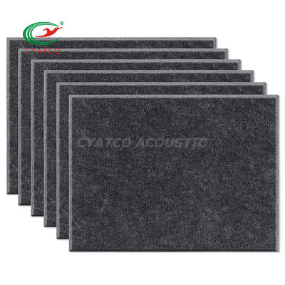 10 Packungen PET Akustikplatten Dunkelgrau Felt Rechteck Wandplatten Musikstudios
