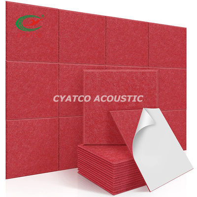 9mm Rot Polyeater Faser Stop Echoes Felt Wandplatten Beveled Rand Schallsicherung Polsterung