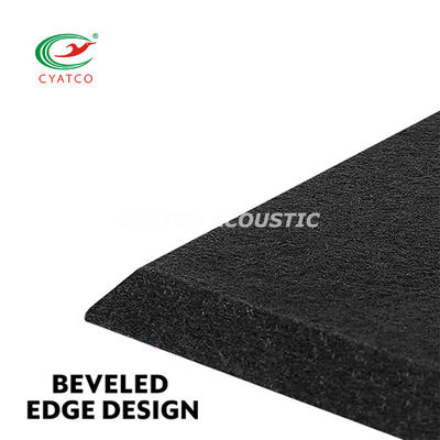 Steuerungsschall-Felt Wandplatten Geruchlose 9mm schwarze Polyeaterfaser Akustikplatten