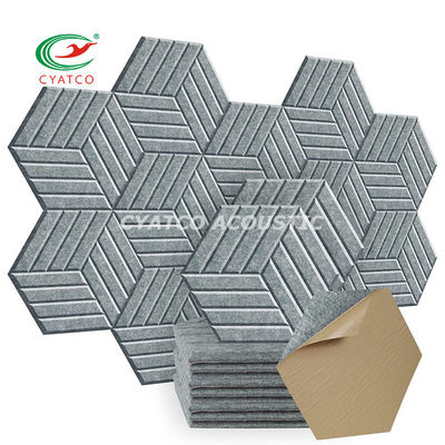 Anpassung Hexagon Akustik-Panels Hochdichte Polyesterfaser für Büro